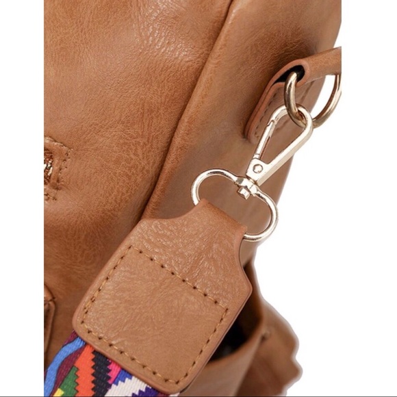 Vintage Style Vegan Leather Backpack - Picture 5 of 7